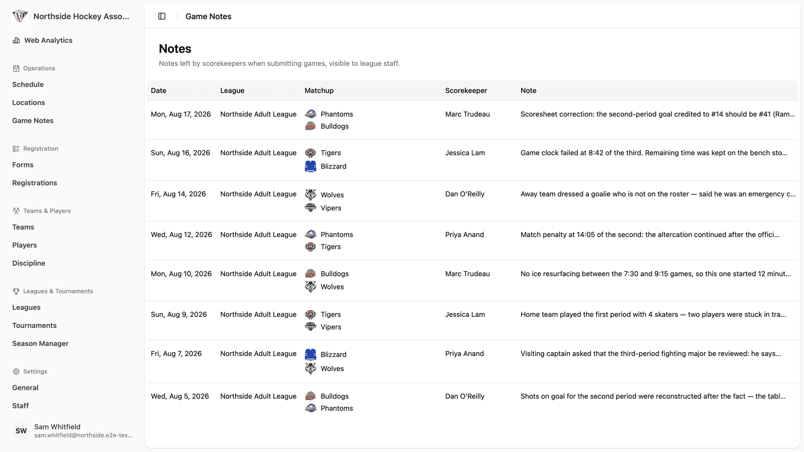 Introducing Game Notes: A Direct Line from the Scorekeeper to the League Office