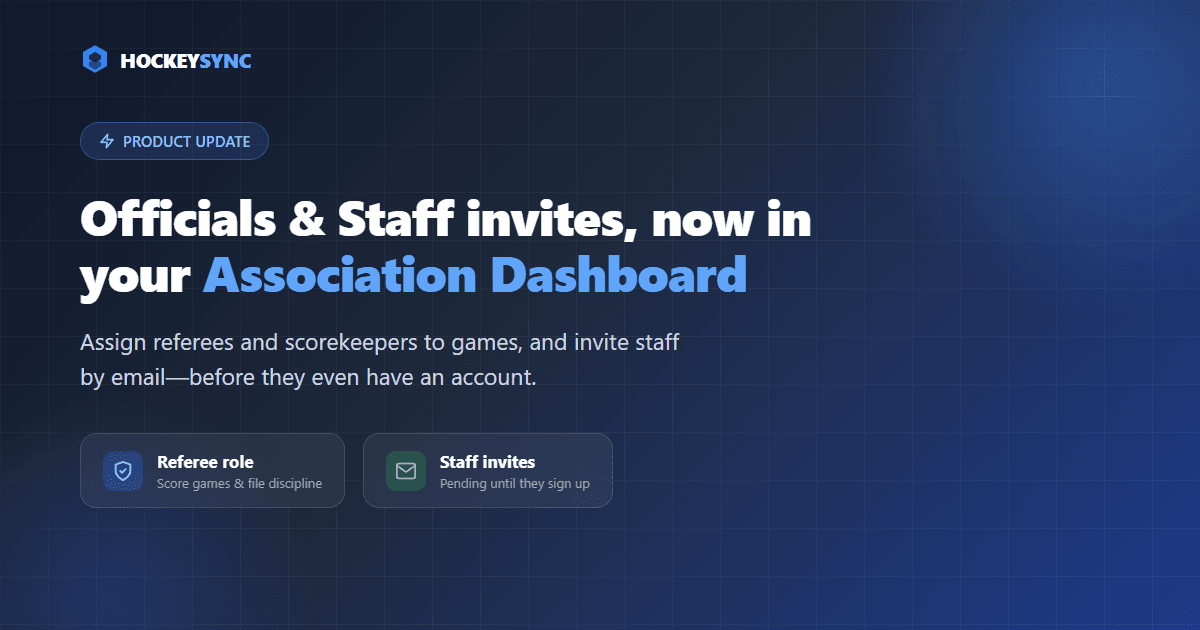 New in Your Association Dashboard: Officials and Staff Invites